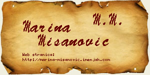 Marina Mišanović vizit kartica